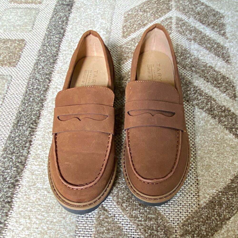 TARYN by Taryn Rose Women’s Brown Faux Suede Slip-On Loafer Flats 8